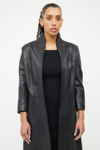 Pauw Amsterdam Black Long Leather Coat
