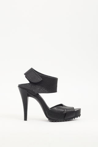 Pedro Garcia Black Leather Cut Out Heel