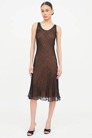Peter Cohen Fishnet Sequin Dress