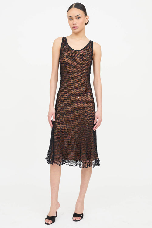 Peter Cohen Fishnet Sequin Dress
