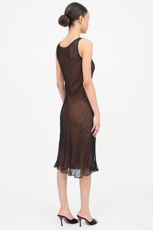 Peter Cohen Fishnet Sequin Dress