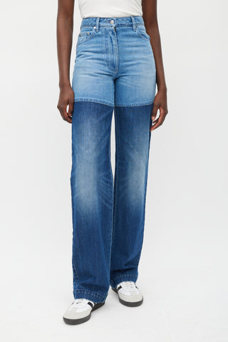 Peter Do Blue Two Tone Jeans
