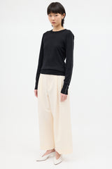 Peter Do SS 2022 Black Silk Blend Knit Sweater
