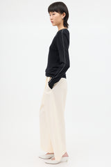 Peter Do SS 2022 Black Silk Blend Knit Sweater