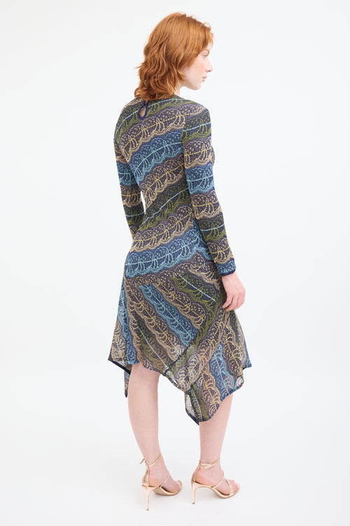 Peter Pilotto Navy & Multi Knit Lace Dress