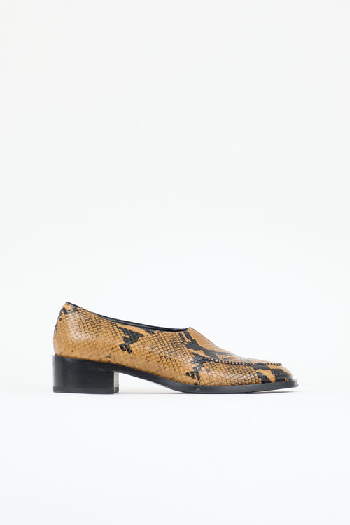 Peter Do Embossed Leather V-Neck Loafer