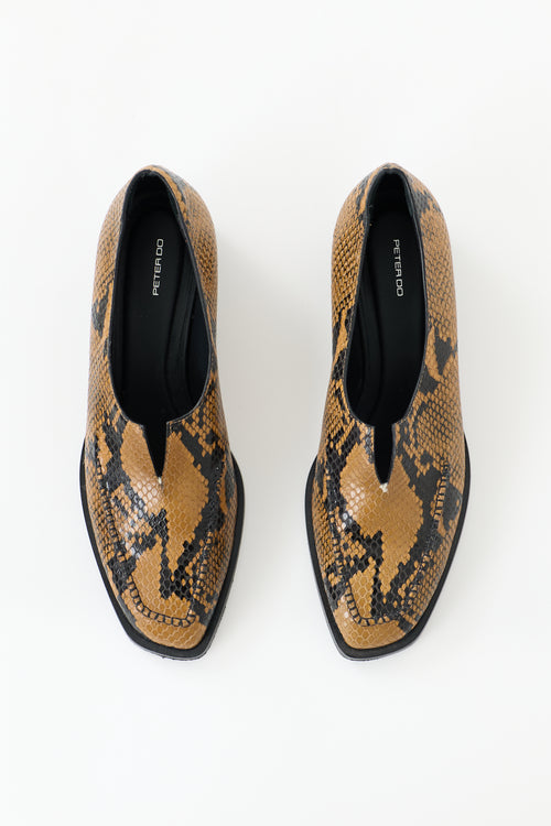 Peter Do Embossed Leather V-Neck Loafer