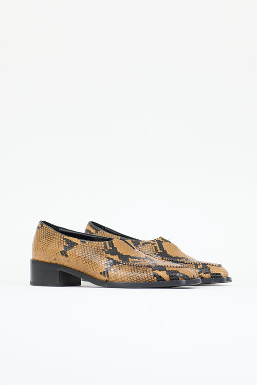 Peter Do Embossed Leather V-Neck Loafer