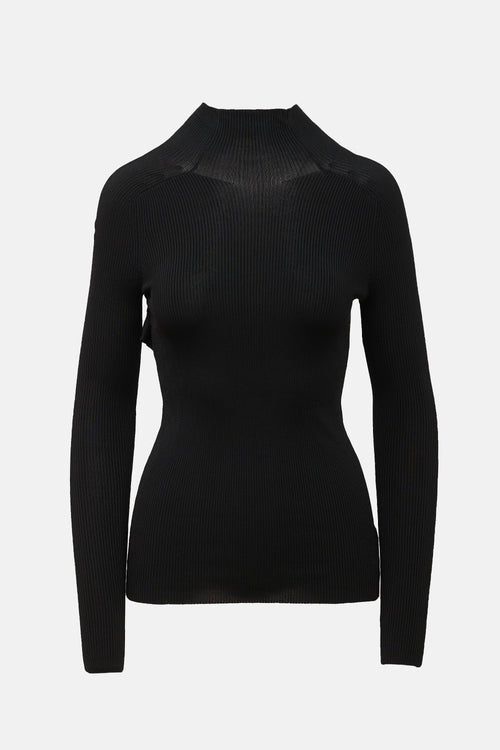 Peter Do Ribbed Sash Turtleneck Sweater
