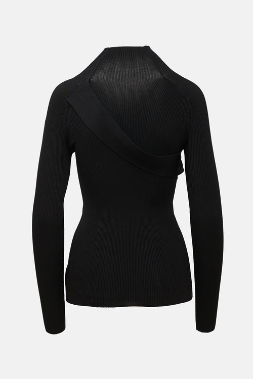 Peter Do Ribbed Sash Turtleneck Sweater