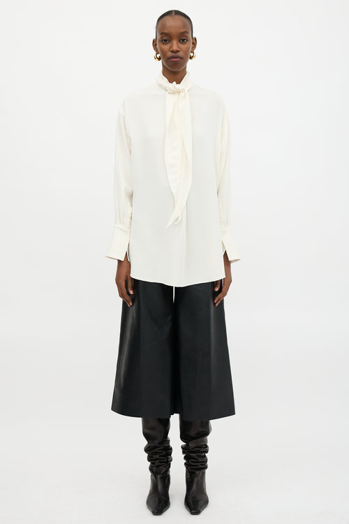 Peter Do SS 2022 Tie Neck Blouse