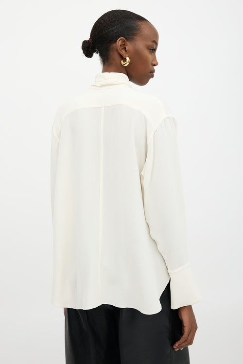 Peter Do SS 2022 Tie Neck Blouse