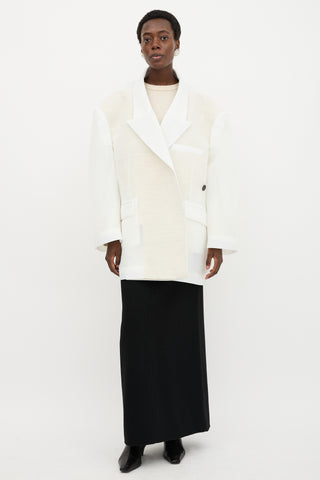 Padded Mesh Oversized Blazer