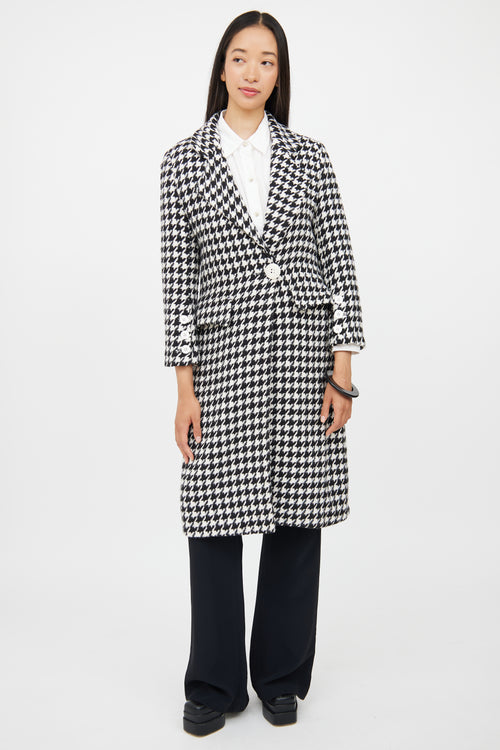 Petite Studio Black & White Houndstooth Coat