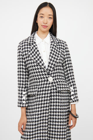 Petite Studio Black & White Houndstooth Coat