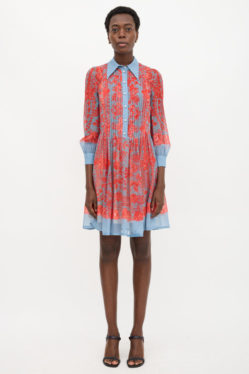 Philosophy Silk Floral Shirt Dress