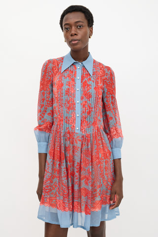Philosophy Silk Floral Shirt Dress