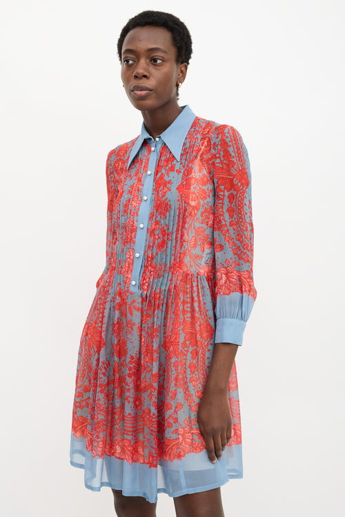 Philosophy Silk Floral Shirt Dress