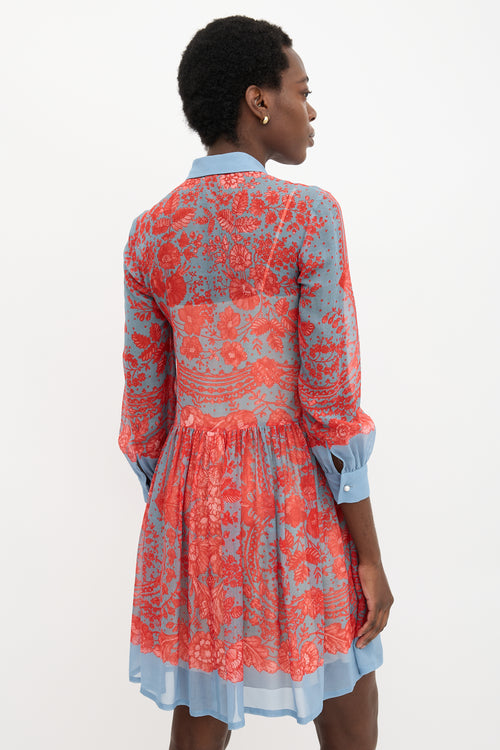 Philosophy Silk Floral Shirt Dress