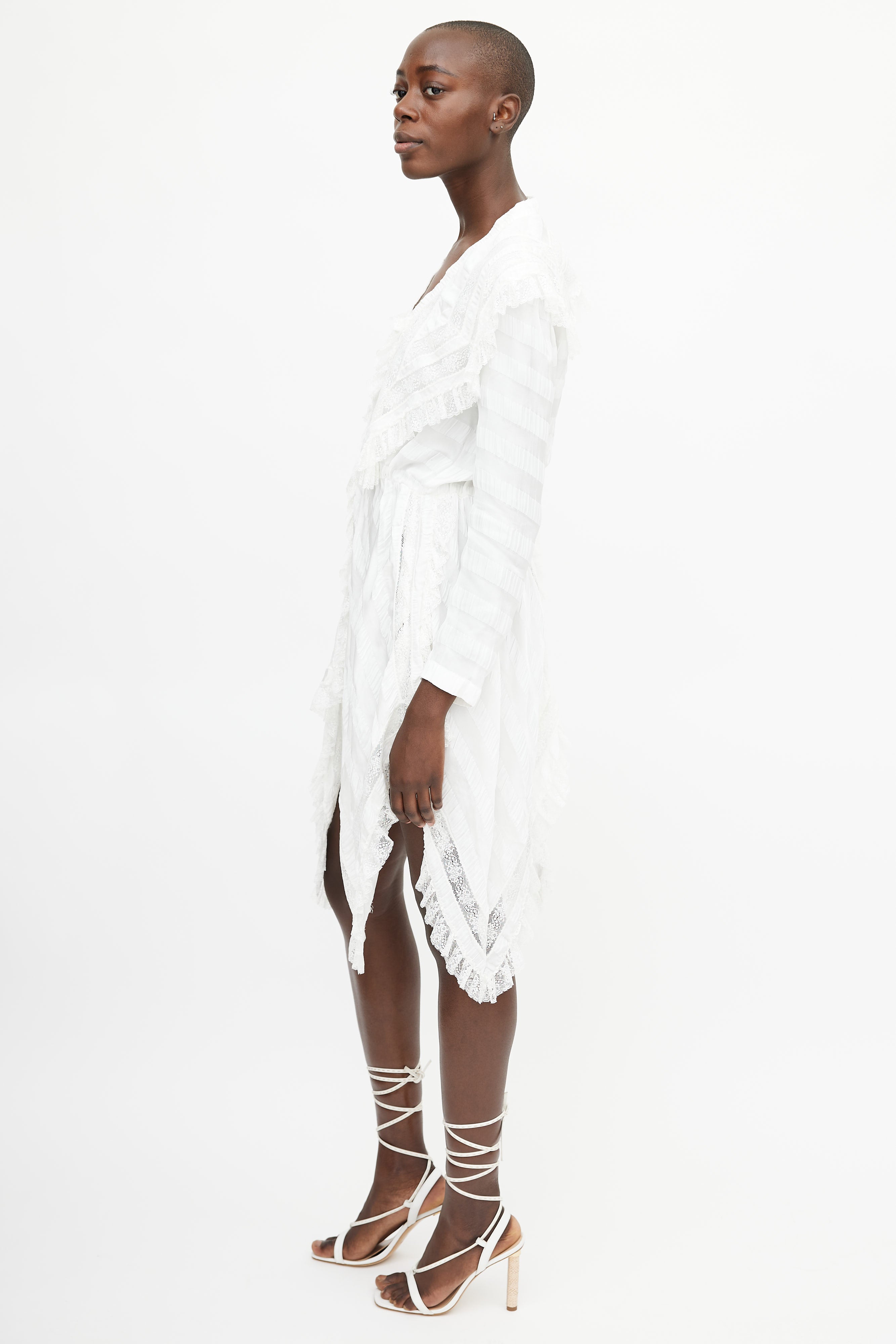 philosophy white lace dress PHILOSOPHY BUTTON DOWN DRESS (4-14A) 4A / OFFWHITE