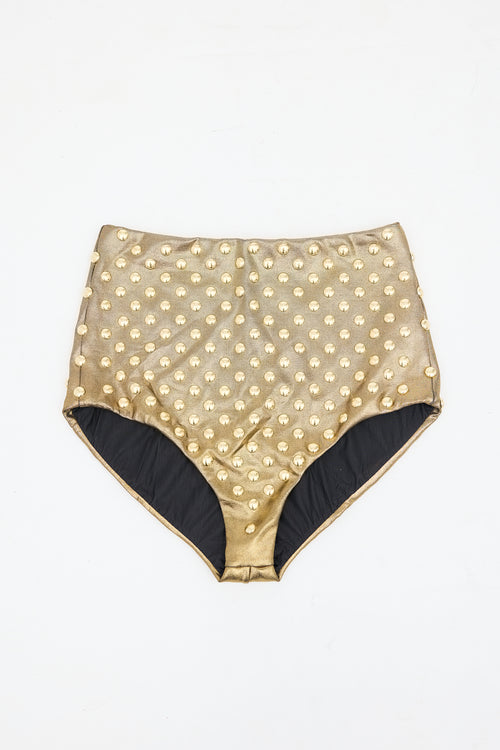 Phoebe Philo 2023 Lame Studded Swim Bottom