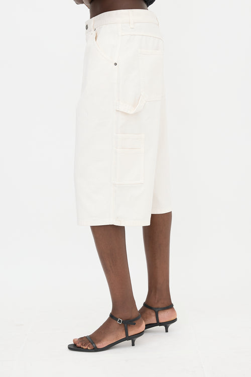 Phoebe Philo Denim Carpenter Shorts