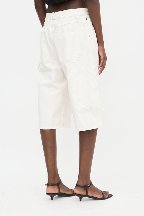 Phoebe Philo Denim Carpenter Shorts