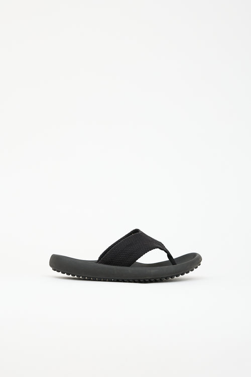 Phoebe Philo Rubber & Canvas Flat Sandal