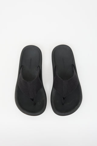 Phoebe Philo Rubber & Canvas Flat Sandal