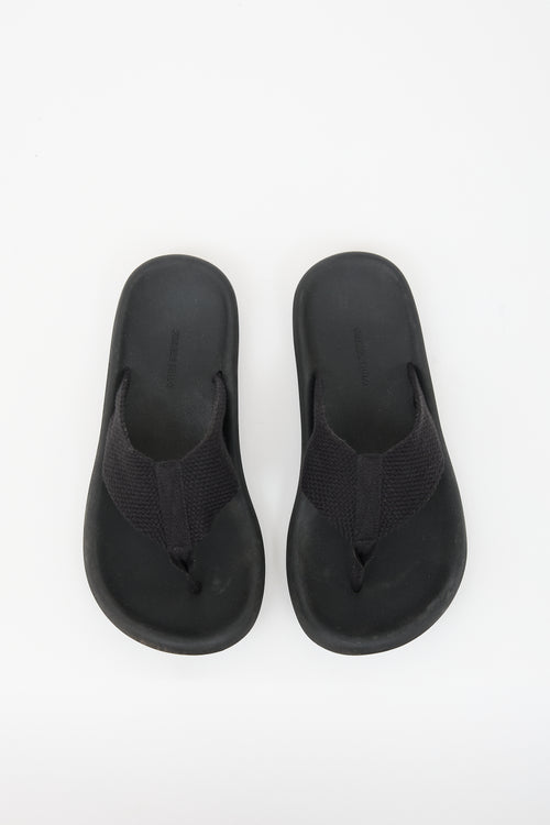 Phoebe Philo Rubber & Canvas Flat Sandal