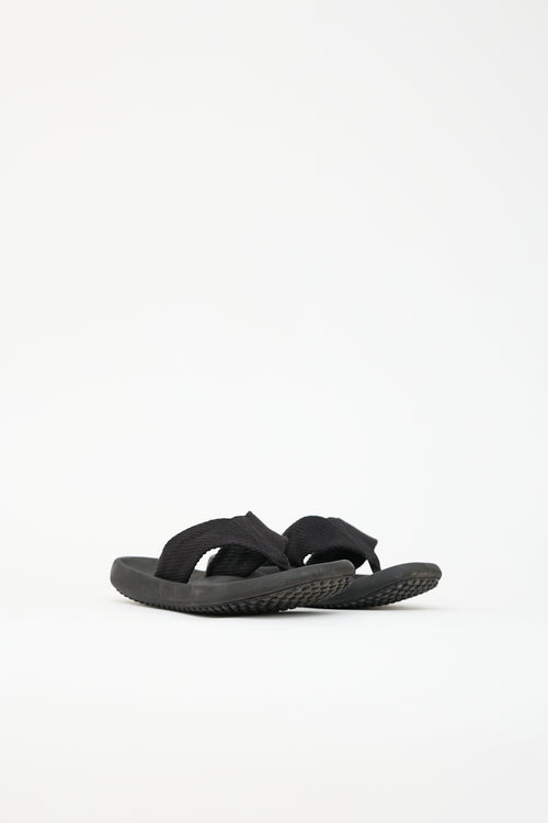 Phoebe Philo Rubber & Canvas Flat Sandal