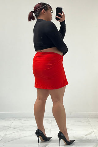 Red Maia Mini Skirt