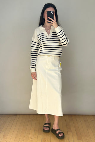 White Cotton Charm Skirt