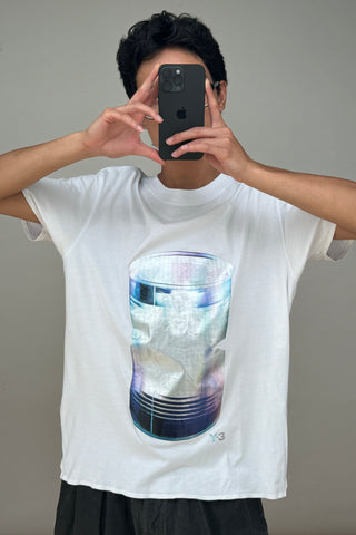 X Adidas White & Holographic Can T-Shirt