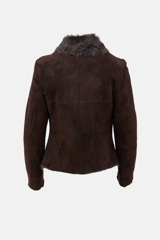 Piazza Sempione Suede Shearling Jacket