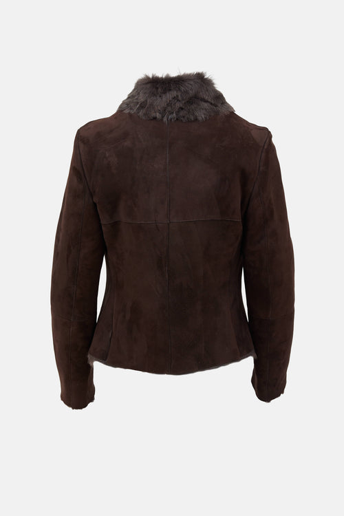Piazza Sempione Suede Shearling Jacket