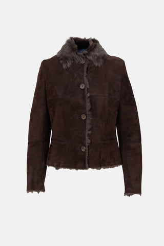 Piazza Sempione Suede Shearling Jacket