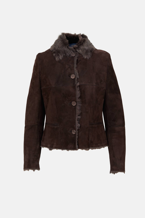 Piazza Sempione Suede Shearling Jacket