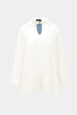 Piazza Sempione Satin Tunic Blouse