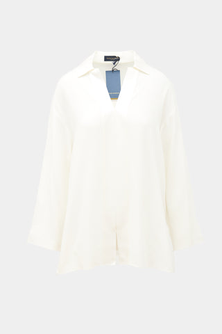 Piazza Sempione Satin Tunic Blouse