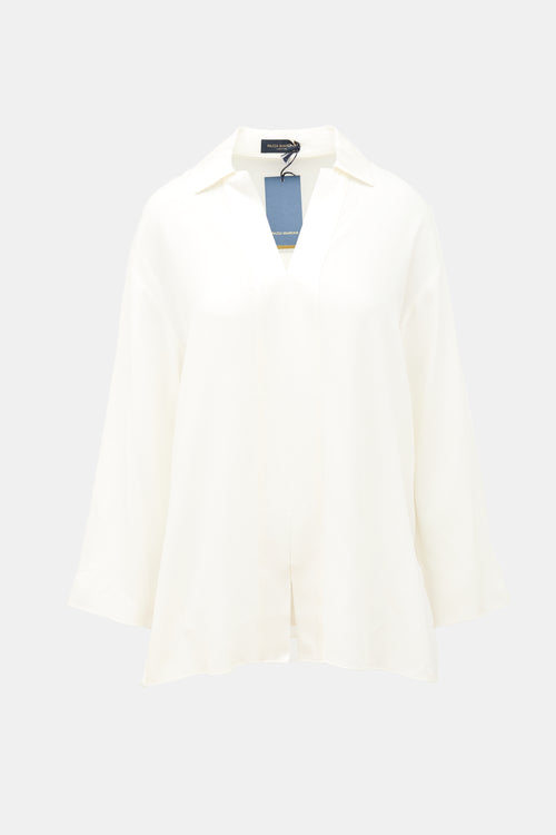 Piazza Sempione Satin Tunic Blouse