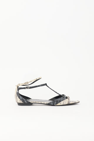 Pierre Hardy Leather Ankle Strap Sandal