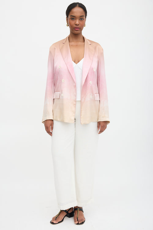 Pierre-Louis Mascia Silk Printed Adastrgum Blazer