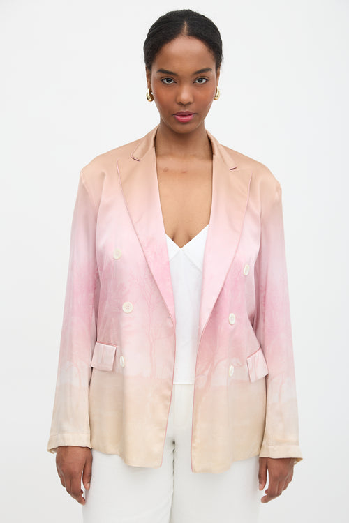 Pierre-Louis Mascia Silk Printed Adastrgum Blazer