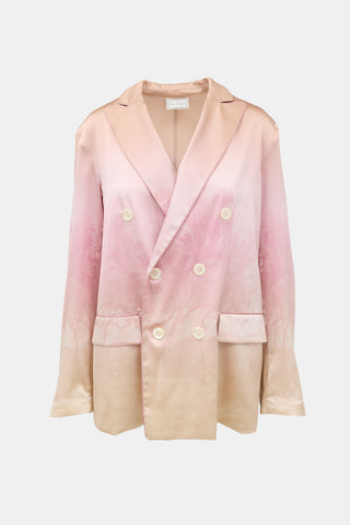 Pierre-Louis Mascia Silk Satin Printed Blazer