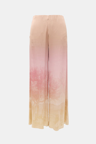 Pierre-Louis Mascia Silk Satin Wide Leg Pant