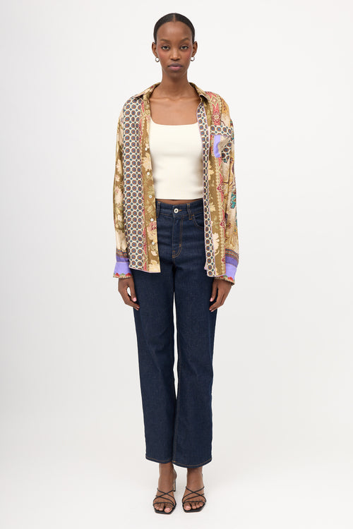 Pierre-Louis Mascia Silk Multi Print Blouse