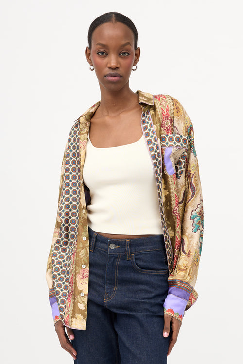 Pierre-Louis Mascia Silk Multi Print Blouse