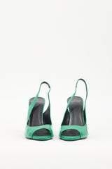 Pierre Hardy Green Patent Leather Slingback Heel