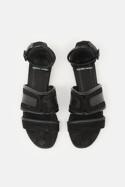 Pierre Hardy Suede & Patent Strappy Sandal